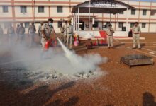 मुंगेली पुलिस द्वारा जनरल परेड एवं फायर सेफ्टी मॉक ड्रिल का आयोजन